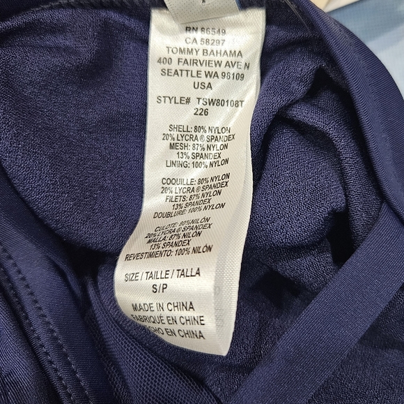 NWT Tommy Bahama Navy Blue Tankini - Picture 5 of 8